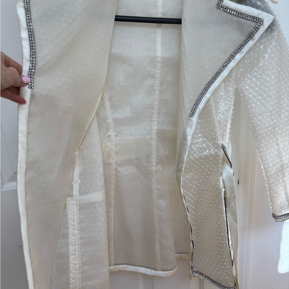 RARE-ICONIC-Dolce & Gabbana-Clear Plastic Bubble Wrap Rain Coat-Rhinestone-90s - Picture 8 of 16